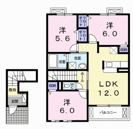 相野駅 徒歩158分 2階の物件間取画像